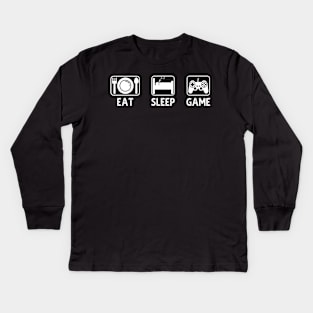 Eat Sleep Game Repeat Kids Long Sleeve T-Shirt